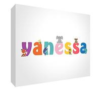 Little Helper LHV-VANESSA-A5BLK-15IT Panneau décoratif pour nouveau-né/baptême Motif personnalisable avec nom de fille Vanessa Multicolore 14,8 x 21 x 2 cm