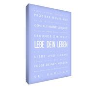 Little Helper lvdp128-14 G Feel Good Art Tableau en toile vie Typographie moderne Bleu clair, 30 x 20 CM