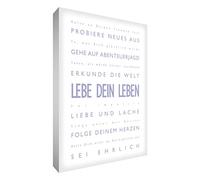 Little Helper lvlf1216-16rg Feel Good Art Décoration murale toile, 40 x 30 cm, violet avec blanc