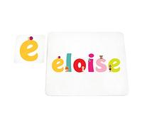 Little Helper Napperon avec Coaster Style Illustratif Coloré avec le Nom de Jeune Fille Eloise