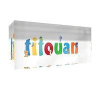 Little Helper Souvenir Décoratif en Acrylique Transparent Poli comme Diamant Style Illustratif Coloré avec le Nom de Jeune Garçon Titouan 5 x 21 x 2 cm Grand