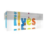 Little Helper Souvenir Décoratif en Acrylique Transparent Poli comme Diamant Style Illustratif Coloré avec le Nom de Jeune Garçon Ilyes 5 x 21 x 2 cm Grand