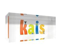 Little Helper Souvenir Décoratif en Acrylique Transparent Poli comme Diamant Style Illustratif Coloré avec le Nom de Jeune Garçon Kais 5 x 21 x 2 cm Grand