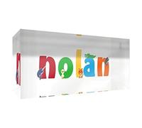 Little Helper Souvenir Décoratif en Acrylique Transparent Poli comme Diamant Style Illustratif Coloré avec le Nom de Jeune Garçon Nolan 5 x 15 x 2 cm Petit