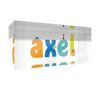 Little Helper Souvenir Décoratif en Acrylique Transparent Poli comme Diamant Style Illustratif Coloré avec le Nom de Jeune Garçon Axel 5 x 15 x 2 cm Petit