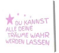 Little Helper UCNBE128-13G Feel Good Art Tableau sur toile de lin avec citations en langue allemande en langue allemande Typographie moderne Rose clair 30 x 20 cm