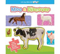 Little Hippo Books Brilliant Baby Moo and Discover I Animal Puzzle and Book Set I Interactive Learning for Toddlers I Kid's Book Ages 1-3 with Wooden Puzzle