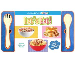 Little Hippo Books Let’s Eat! | First Words Board Book with Toddler-Safe Spoon & Fork | Learn Food Names, Mealtime Vocabulary & Early Language Skills ... Book for Babies & Toddlers (Brilliant Baby)