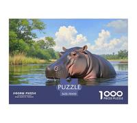 Little Hippopotames 1000 Pieces Jigsaw Puzzles for Adults Family Challenge Toys Stress Relieving Entertainment Cultivate The Spirit of Teamwork for Family Decorations 70x50cm/1000pcs