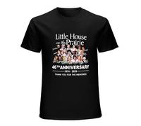 Little House on The Prairie 46th Anniversary TV Series Gift Tshirt for Men Black 3XL