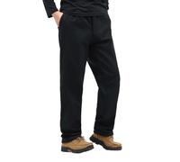 Little House Pantalon de costume pour homme avec plis et taille extensible Coupe classique Pantalon de survêtement lourd pour homme, Noir , 4XL