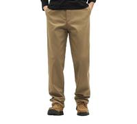 Little House Pantalon de costume pour homme avec plis et taille extensible Coupe classique Pantalon de survêtement lourd pour homme, jaune, 4XL