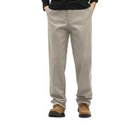 Little House Pantalon de costume pour homme avec plis et taille extensible Coupe classique Pantalon de survêtement lourd pour homme, gris, 4XL
