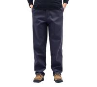Little House Pantalon de costume pour homme avec plis et taille extensible Coupe classique Pantalon de survêtement lourd pour homme, gris foncé, 4XL