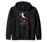 Little Italy New York Carte Italienne Vintage Souvenir Sweat à Capuche
