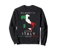 Little Italy New York Carte Italienne Vintage Souvenir Sweatshirt