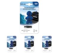 LITTLE JOE Désodorisant Voiture Marine, Personnage à fixer sur l'Aérateur, Bleu, OCEAN (Lot de 4)
