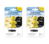 LITTLE JOE Désodorisant Voiture Vanille, Personnage à fixer sur l'Aérateur, Jaune, VANILLA (Lot de 2)