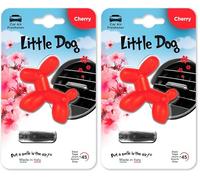 Little Joe Little Dog Parfumeur de gel Arôme de cerise pour l'aérateur de voiture. Longue durée, jusqu'à 45 jours. Parfum irrésistible et amusant pour tous les publics. (Lot de 2)