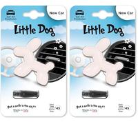 Little Joe Little Dog Parfumeur de gel Arôme de voiture neuve pour l'aérateur de voiture. Longue durée, jusqu'à 45 jours. Parfum irrésistible et amusant pour tous les publics. (Lot de 2)