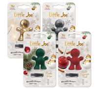 Little Joe Lot de 4 désodorisants de Noël standard pour voiture, parfum longue durée de 45 jours, fort parfum pour grille d'aération de voiture, maison et bureau - Mélange de Noël