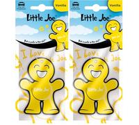 Little Joe Parfumeur de cellulose Arôme Vanille avec cintre. Parfait pour la voiture, la maison ou le bureau. Longue durée. Parfum irrésistible et amusant pour tout le monde. (Lot de 2)