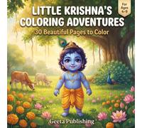 Little Krishna's Coloring Adventures: 30 Beautiful Coloring Pages of Young Krishna for Kids - Bring the Magic of Vrindavan to Life!