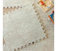 Little Landings Tapis de jeu pour bébé au sol - Grès (2,4 x 2,4 m) - Tapis de jeu en mousse EVA de qualité supérieure pour bébés et tout-petits âgés de 0 à 5 ans et plus, tapis de jeu non toxique pour