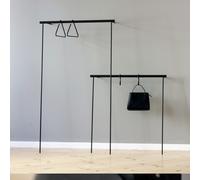 Little Leanon II Serviteur silencieux sur lequel s'appuyer colonne noire barres de noix Roomsafari - 4260710810009