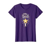 Little Light Shiner Chrétiens pour Enfants Étoile inspirante T-Shirt, Femme, Violet, S