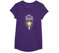 Little Light Shiner Chrétiens pour Enfants Étoile inspirante T-Shirt, Fille, Violet, L
