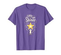 Little Light Shiner Chrétiens pour Enfants Étoile inspirante T-Shirt, Homme, Violet chiné, S