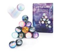 Little Lino Planeten Flummis Lot de 24 cadeaux d'anniversaire pour enfants - Petits cadeaux pour garçons et filles - Cadeaux d'invités de l'espace