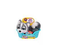 Little Live Pets – Jouet My Really Real Puppy Minis Aurora la Husky, +20 sons, panier, 11 cm