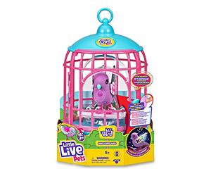 Little Live Pets Cage Interactive avec Plus de 20 Sons et réactions, répétez ce Que Vous Dites, avec boîte de Rangement, pour Enfants à partir de 5 Ans, célèbre (LPB15000)