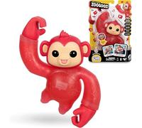 Little Live Pets Hug n' Hang Zoogooz Mooki Monkey, Animal de Compagnie Souple et élastique, 70 Sons et réactions, 3 différents à Collectionner, amulette cachée, pour Enfants de 2 Ans +, célèbre