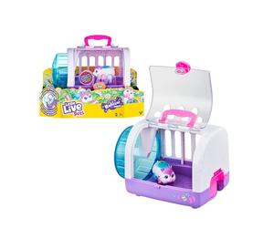 Little Live Pets Lil Hamster with Cage, Interactive Pet with Sounds and Movement, Has a Running Wheel, The Animal Arrives in a Random Color, Boys and Girls +5 Years Old