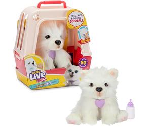 Little Live Pets LLP My Really Real Puppy Luna la samoyède | Peluche Interactive. 60 Sons et réactions. Fourrure Douce, Pattes lestées, Yeux Mobiles. 12 Versions Caisse Deluxe avec Piles 5 Ans et +