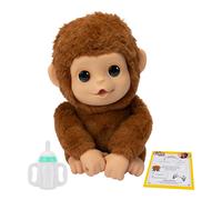 Little Live Pets Jouet interactif My Baby Monkey Mangue avec bouteille, doux et câlin, 50+ sons