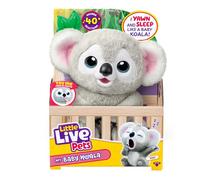 Little Live Pets My Baby Koala - Kiki, Peluche Interactive avec Plus de 40 Sons et réactions, 26 cm, Baille, Ouvre et Ferme Les Yeux, Mange sa Feuille, À partir de 4 Ans