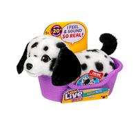 Little Live Pets My Really Real Puppy Minis - Pepper Le Dalmatien, Chiot interactif avec + de 20 Sons et réactions, Inclut Un Panier pour Exposer Ton Chiot, Cadeau Amusant et Mignon, 11 cm