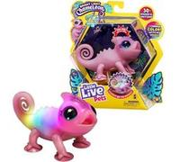 Little Live Pets - Nova Le caméléon Lumineux | Jouet interactif Lumineux Multicolore, Plus de 30 Sons, Plus de 10 humeurs, Répète après toi, Détecte Les Sons (Piles incluses, à partir de 5 Ans)