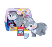 Little Live Pets Ouchies Aspen Chiot Husky interactif Exclusif avec 50+ Sons et réactions avec kit vétérinaire et Sac de Transport, à partir de 4 Ans