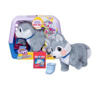 Little Live Pets Jouet interactif Chiot Husky Aspen – 50+ sons, kit véto, sac transport, dès 4 ans