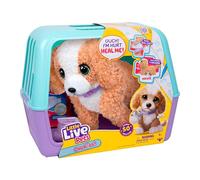 Little Live Pets Ouchies Deluxe Lot de 1 pièce Noisette Sioc Exclusive | Plus de 50 sons, attelle et bandages guérissent la patte de noisette, comprend un plateau de transport et un vétérinaire