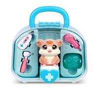 Little Live Pets Ouchies Kit de vétérinaire - Coco le hamster, Jouet interactif, Joues lumineuses, Accessoires et set de jeu de 16,7 cm, Diagnostic et soins, + de 20 sons et réactions, Joue à l'infini