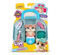 Little Live Pets Ouchies Kit de vétérinaire - Coco le hamster, Jouet interactif, Joues lumineuses, Accessoires et set de jeu de 16,7 cm, Diagnostic et soins, + de 20 sons et réactions, Joue à l'infini