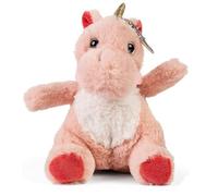 Little Living Nature Dragon Clip - Peluche Porte-Clés Rose | Jouet en Peluche pour Enfants