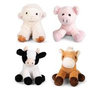 Little Living Nature Little Peluches Animaux de la Ferme - Jouets en Peluche Doux pour Enfants, Poupées Câlines