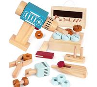 Little Log Kit d'outils en Bois pour Enfants avec perceuse, Jouets de Construction pour Enfants, Cadeaux d'établi pour garçons de 3 Ans et Plus